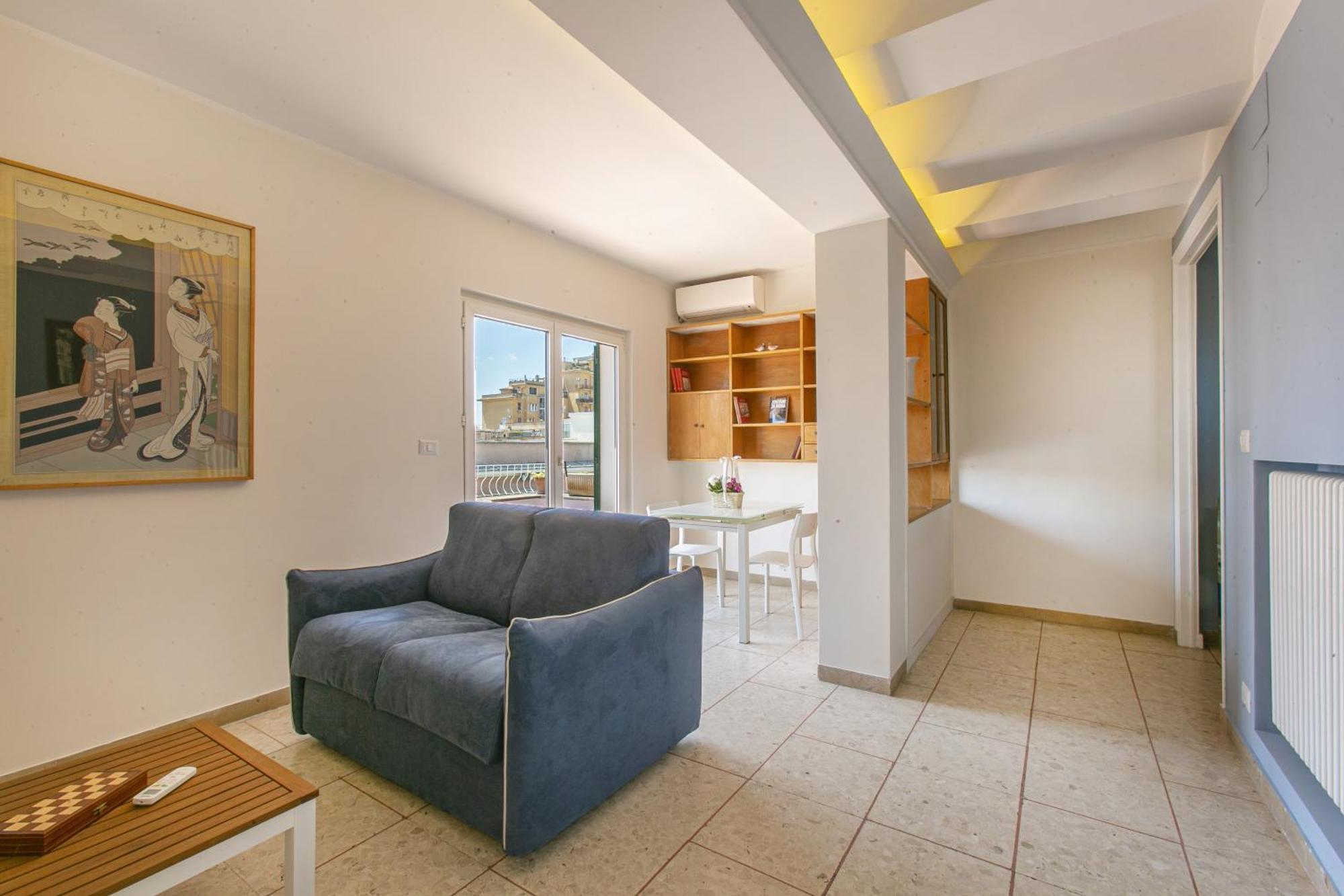 Apartamento Attico Moderno Con Terrazza Vicino La Metro B